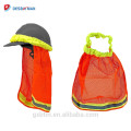 Hi-vis Safety Hard Hat Neck Shade Sun Shield, Visibilidad de alta visibilidad Raya Construcción Casco de seguridad Shade